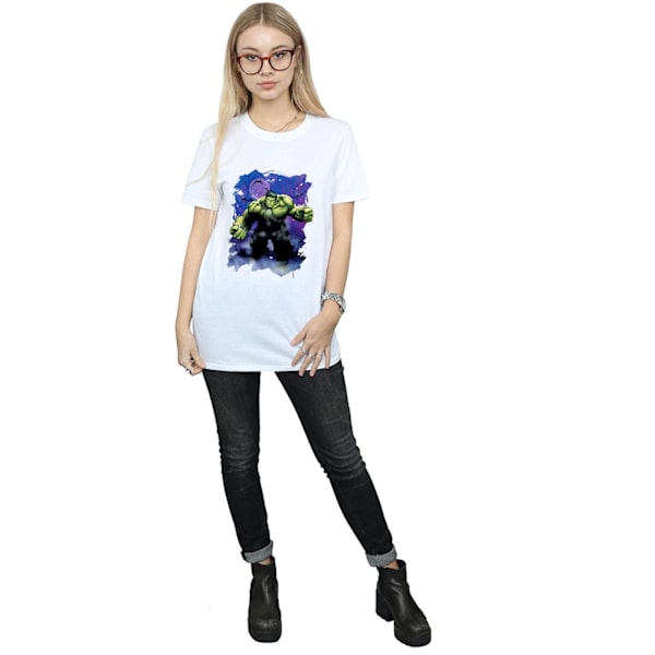 Marvel Dam/Damer Hulk Halloween Spökig Skog Bomull Pojkvän White L
