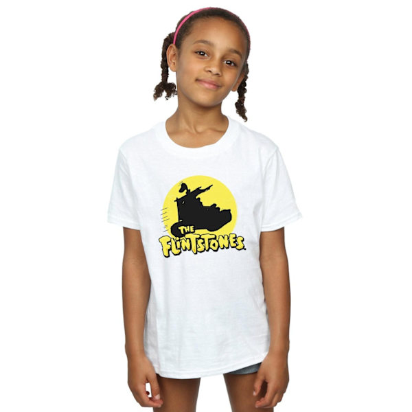 The Flintstones Girls Car Silhouette Bomull T-shirt 12-13 år White 12-13 Years
