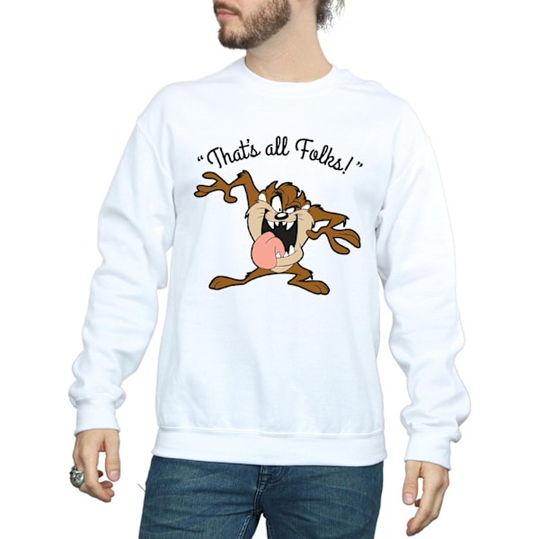 Looney Tunes Herrtröja That´s All Folks Taz S Vit White S