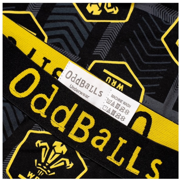 OddBalls Dam/Dam Alternativa Wales Rugby Union Kalsonger 20 UK Black/Yellow 20 UK