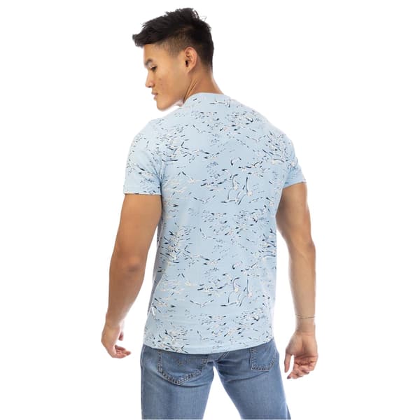 Peter Werth Herr T-shirt med rund hals Feather L Blå Blue L
