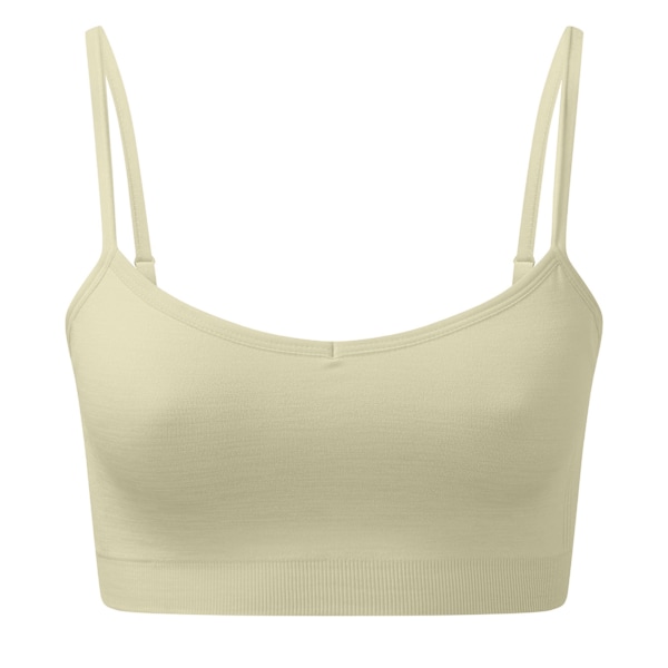 TriDri Dam/Kvinnor Melange Seamless 3D Sport-BH L Salvia Grön Sage Green L