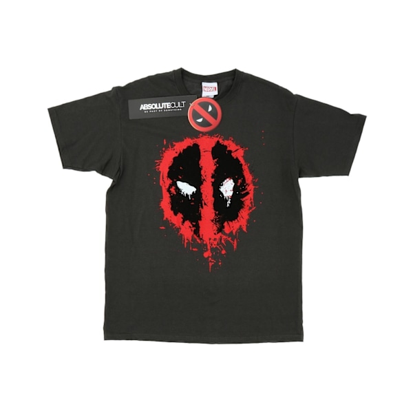 Deadpool herr Splat Face bomull T-shirt L ljus grafit Light Graphite L