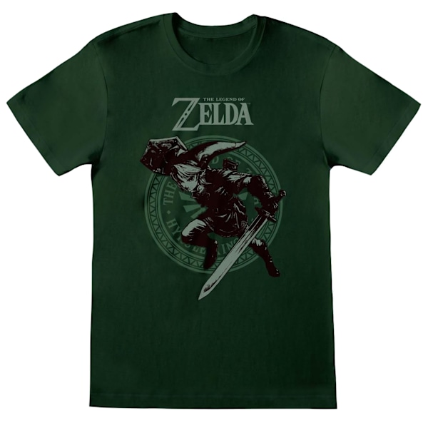 Legend Of Zelda Herr Link Pose T-Shirt S Grön Green S