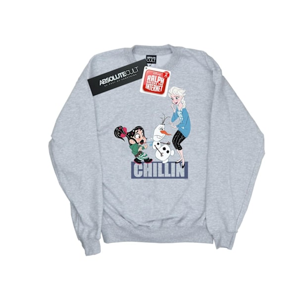 Disney Dam/Kvinnor Wreck It Ralph Elsa Och Vanellope Sweatshirt Sports Grey S