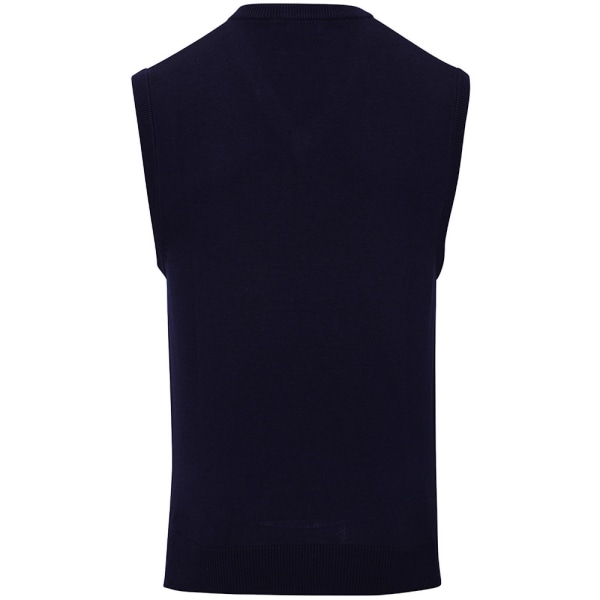 Premier Mens ärmlös bomull Akryl V-ringad tröja 3XL marinblå Navy 3XL