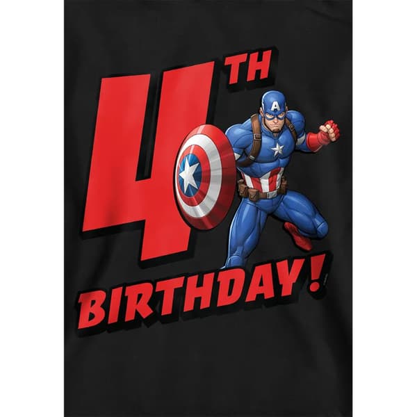 Captain America Barn/Barn Pull Over 4-årsdag Huvtröja 5- Black 5-6 Years