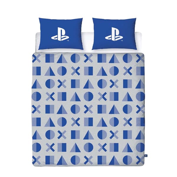 Playstation Kontrollknappar Vändbart Påslakanset Dubbel Vit White/Blue Double