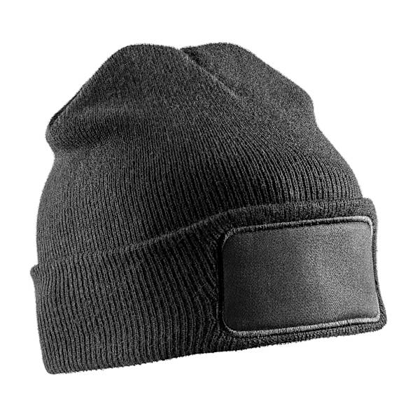 Result Winter Essentials Unisex Vuxen Dubbelstickad Skrivare Patch Black One Size