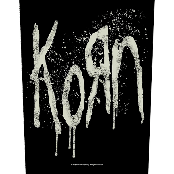 Korn Logo Paint Splatter Patch One Size Svart/Vit Black/White One Size