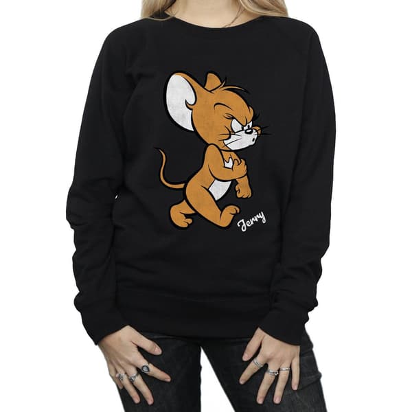 Tom and Jerry Dam/Dam Angry Mouse Bomullströja M Svart Black M