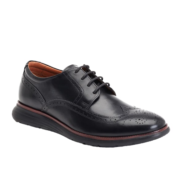 Base London Flight Läder Brogues för män 8 UK Svart Black 8 UK
