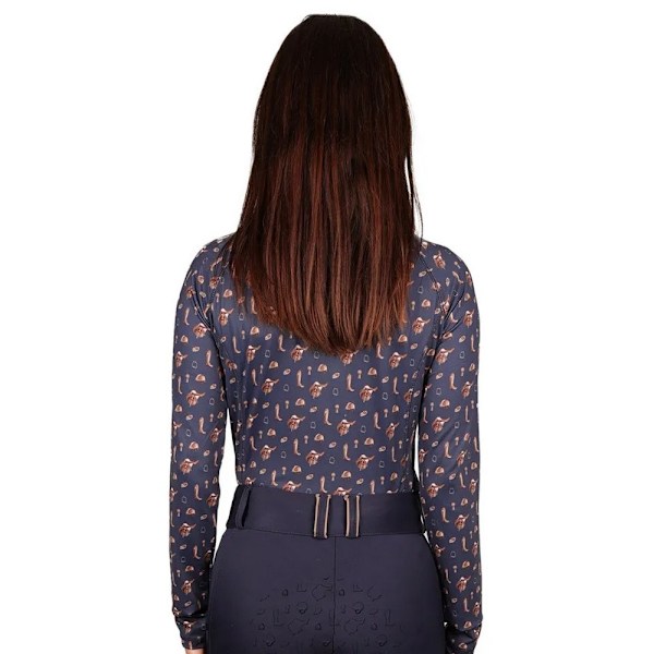 Hy Dam/Dam Elevate Country Underställströja XL Marinblå/Fossil Navy/Fossil XL