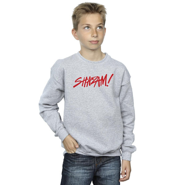 DC Comics Boys Shazam Fury Of The Gods Spray Paint Logo Sweatshirt Sports Grey 7-8 Years