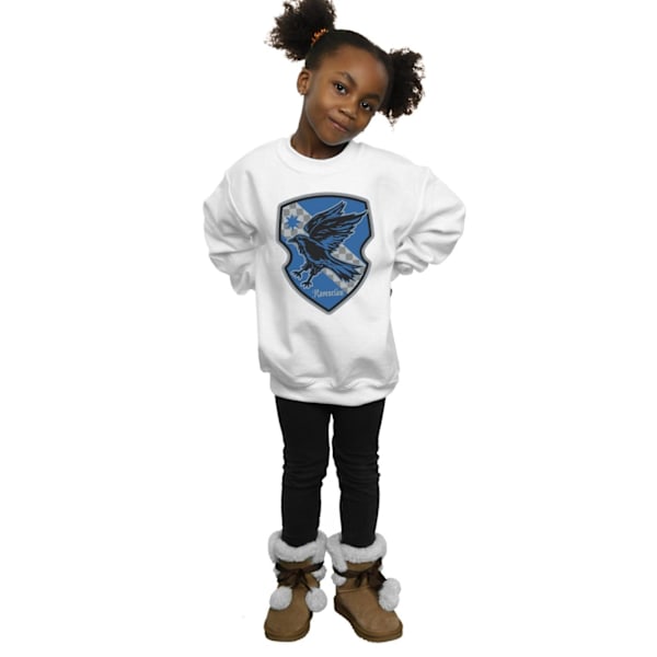 Harry Potter Flickor Ravenclaw Crest Flat Sweatshirt 9-11 År W White 9-11 Years