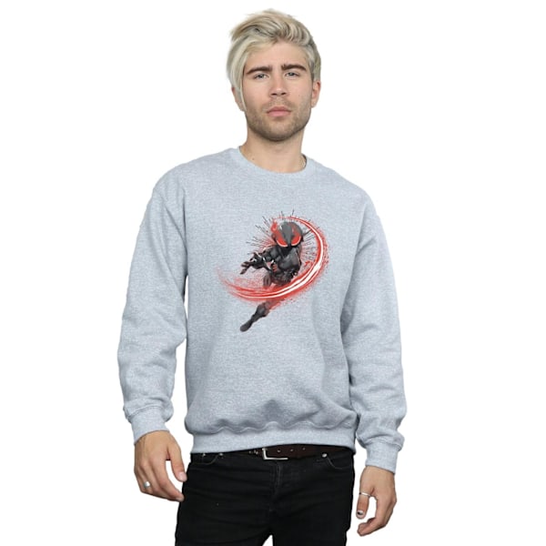 DC Comics Herr Aquaman Black Manta Flash Sweatshirt L Sports Grå Sports Grey L