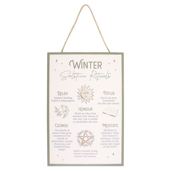 Något Annorlunda Vinter Solstice Ritualer MDF Hängande Skylt På White/Pink One Size