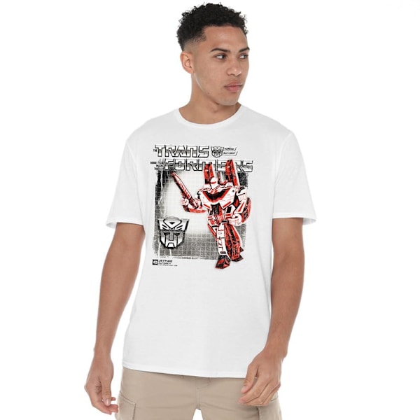 Transformers Herr Jetfire Box 40-års T-shirt 4XL Vit White 4XL