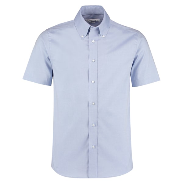 Kustom Kit Premium Oxford skräddarsydd skjorta för män 18,5 tum ljusblå Light Blue 18.5in