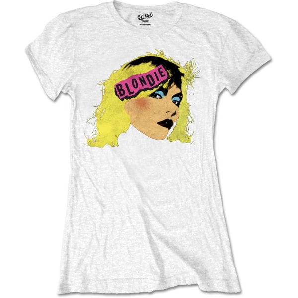 Blondie Dam/Dam Punk Logo T-Shirt XL Vit White XL