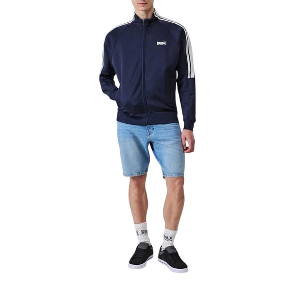 Lonsdale Herr Dubbelrandig Raglan Träningströja S Marinblå Navy S