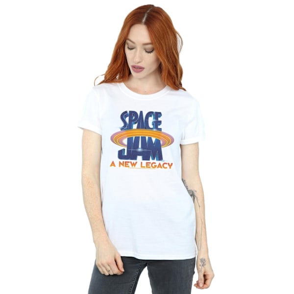 Space Jam: A New Legacy Dam/Dam Movie Logo Bomull Boyfriend T-Shirt White L