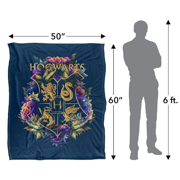 Harry Potter Hogwarts Blommig Filt One Size Flerfärgad Multicoloured One Size
