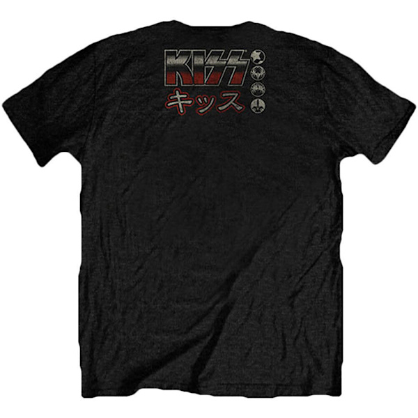 Kiss Unisex Vuxen Japan Live 2015 Baktryck Bomull T-shirt XXL Black XXL