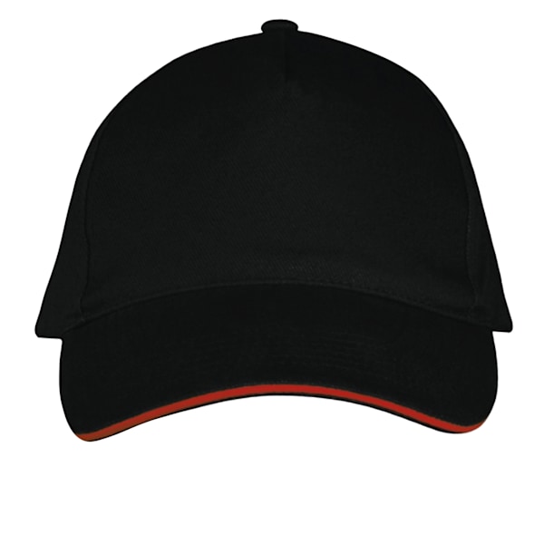 SOLS Unisex Long Beach Cap One Size Svart/Röd Black/Red One Size