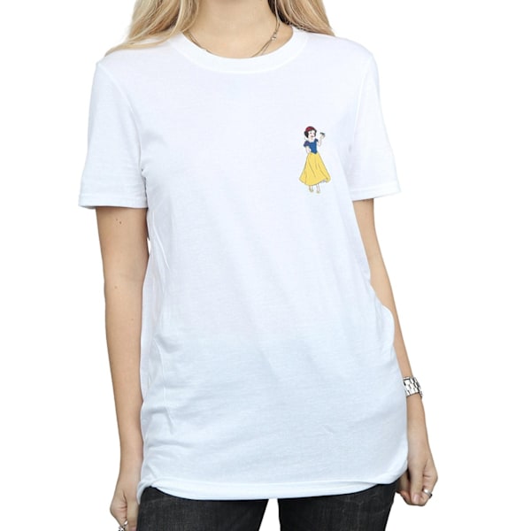 Disney Princess Dam/Damer Snövit Bröst Bomull Boyfriend White 3XL