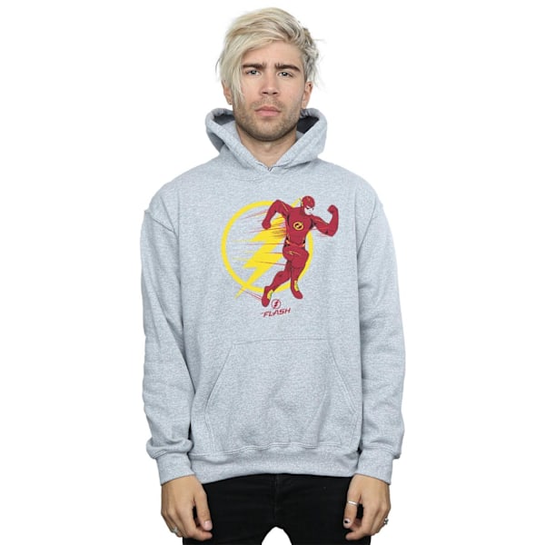 DC Comics Herr The Flash Running Emblem Hoodie L Sports Grey Sports Grey L