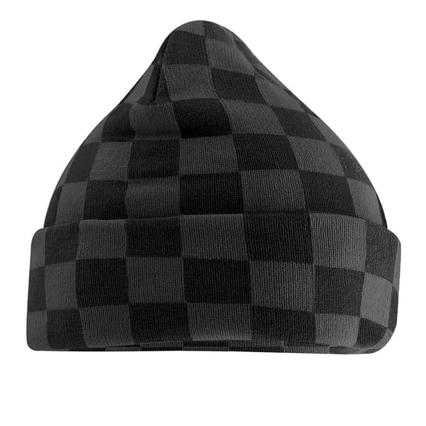 Beechfield Checkerboard-mössa One Size Svart/Grå Black/Charcoal One Size