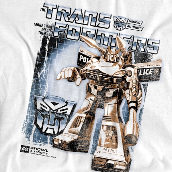 Transformers Herr Prowl Box 40-års T-Shirt M Vit White M