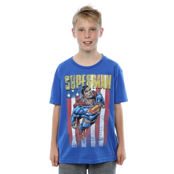 Superman Boys Flight Cotton T-Shirt 12-13 år Kungsblå Royal Blue 12-13 Years