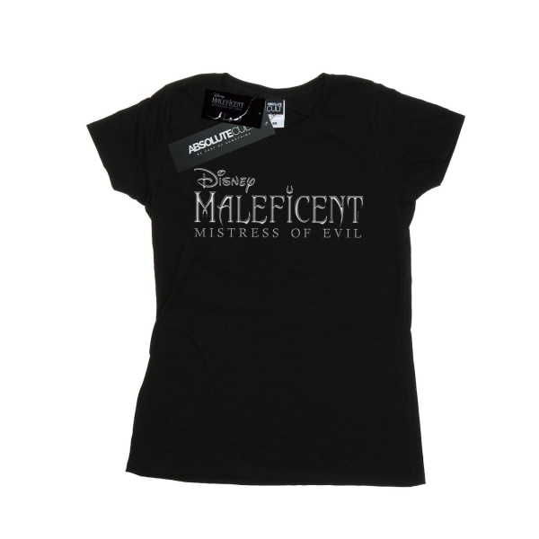 Disney Womens/Ladies Maleficent Mistress Of Evil logotyp bomull T- Black XXL