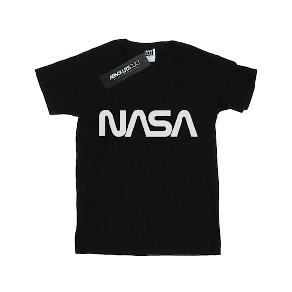 NASA Pojkar Modern Logotyp T-Shirt 7-8 År Svart Black 7-8 Years