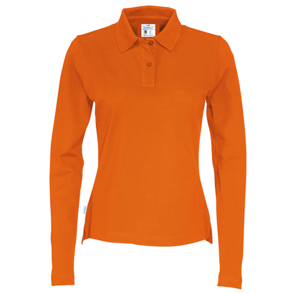 Cottover Dam/Kvinna Pique Långärmad Poloshirt XS Orange Orange XS