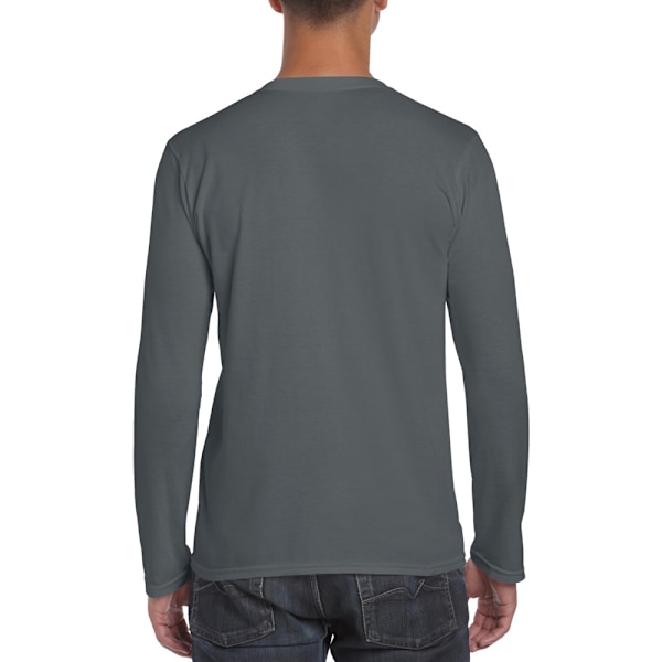 Gildan Herr Soft Style Långärmad T-shirt S Charcoal Charcoal S