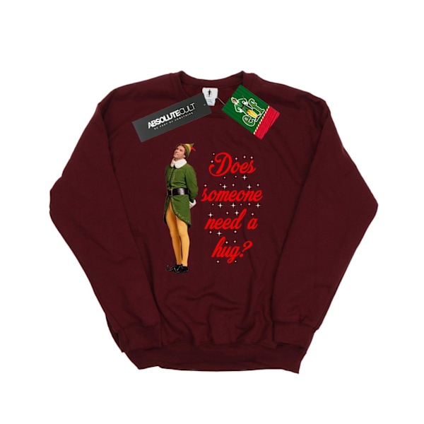 Elf Mens Hug Buddy Sweatshirt S Burgundy Burgundy S