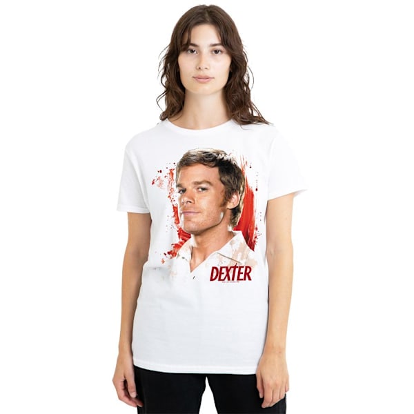 Dexter Unisex Vuxen Blodstänk T-Shirt L Vit White L