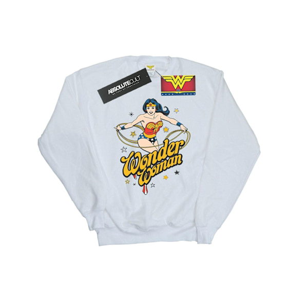 DC Comics Girls Wonder Woman Stars Sweatshirt 5-6 år Vit White 5-6 Years