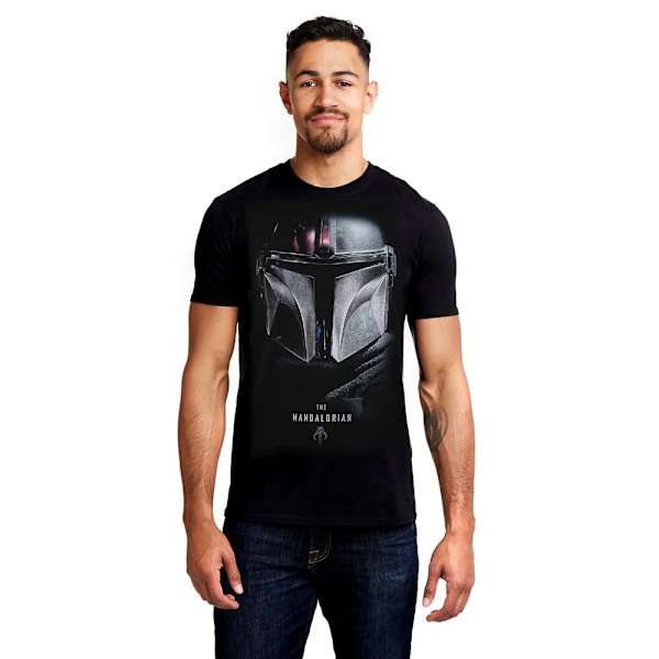 Star Wars: The Mandalorian T-shirt för män med skugga, XL, svart Black XL