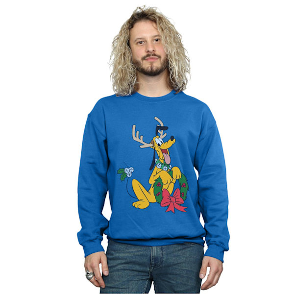 Disney Herr Pluto Jul Ren Sweatshirt L Royal Blue Royal Blue L