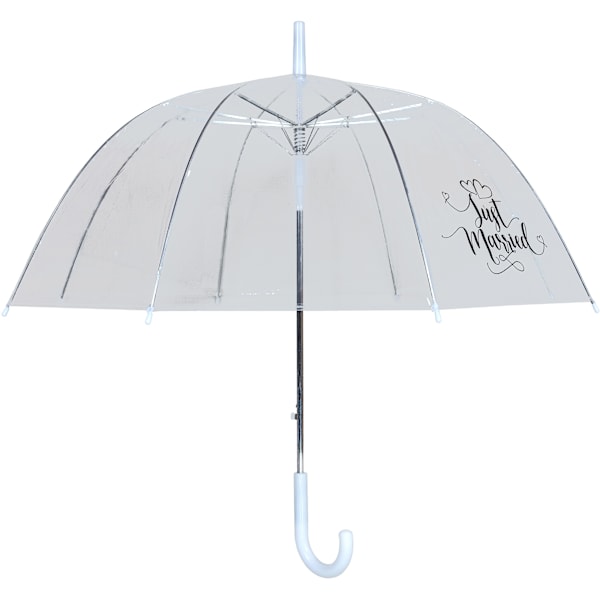 X-Brella Just Married Dome Paraply En Storlek Genomskinlig/Vit Clear/White One Size