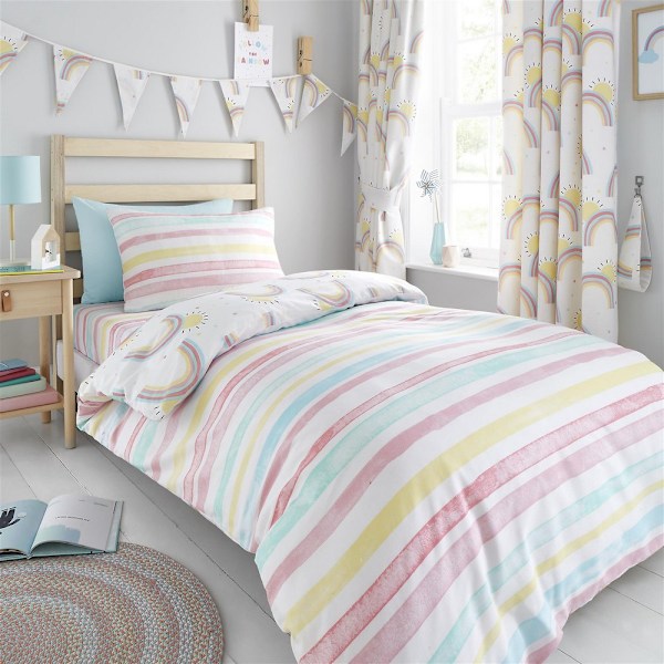 Regnbåge & Solsken Täcke Set Junior Flerfärgad Multicoloured Junior