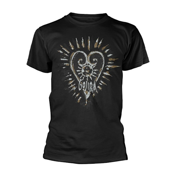Gojira Unisex Adult Fortitude Heart Organic Cotton T-Shirt L Bl Black L