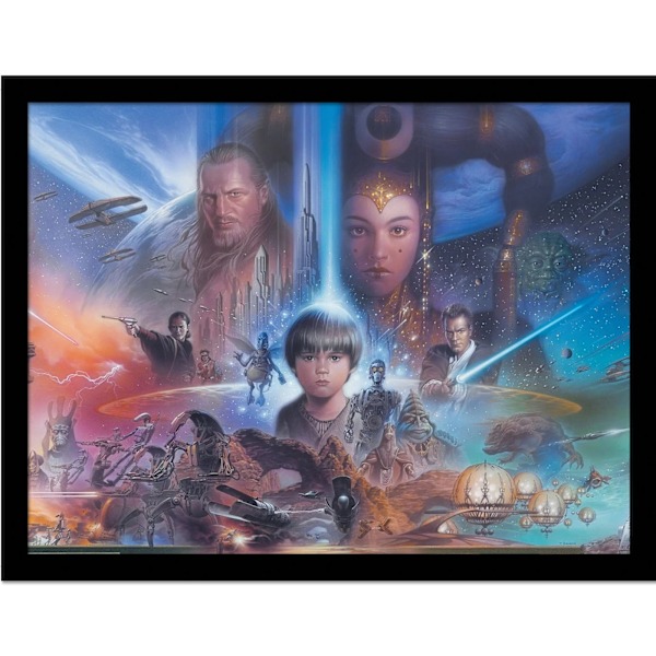 Star Wars Episode I Art Inramad Poster 40cm x 30cm Flerfärgad Multicoloured 40cm x 30cm