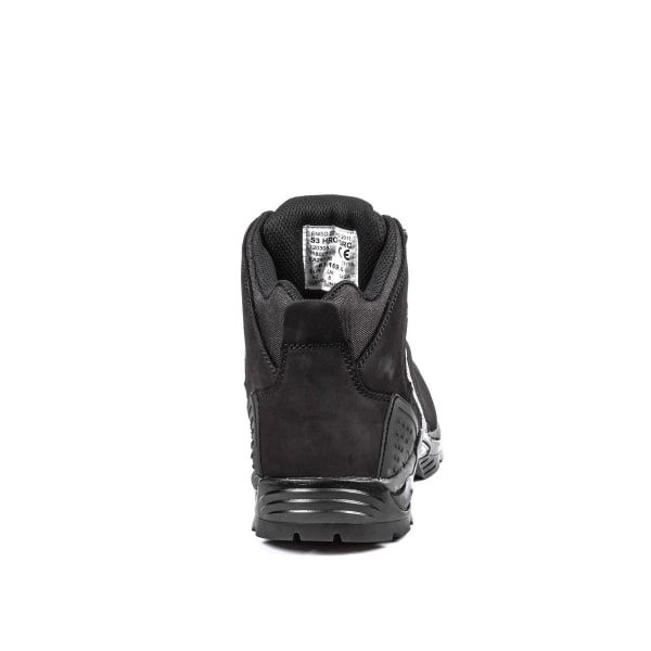 Albatros Mens Runner XTS Läder Mid Cut Safety Boots 12 UK Bla Black 12 UK