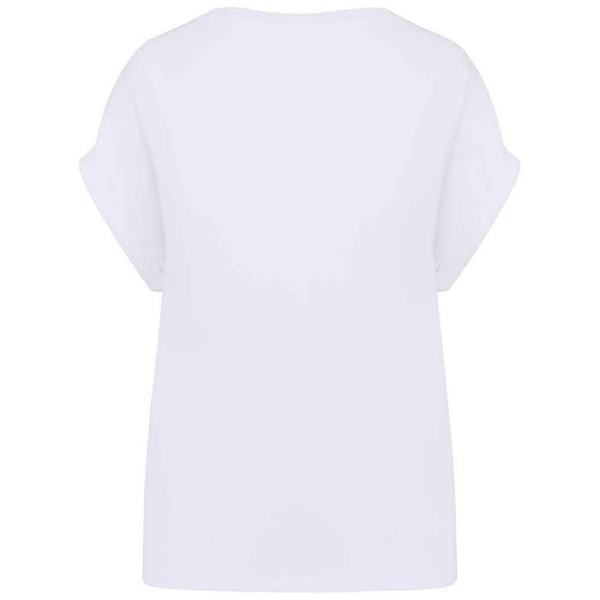 Native Spirit T-shirt med upprullade ärmar för kvinnor/damer, storlek L, vit White L