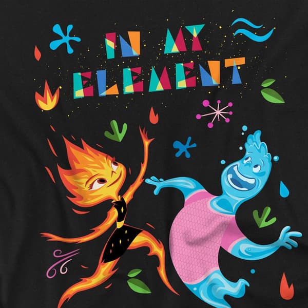 Elemental Unisex Vuxen In My Element Ember & Wade T-Shirt M Bla Black M